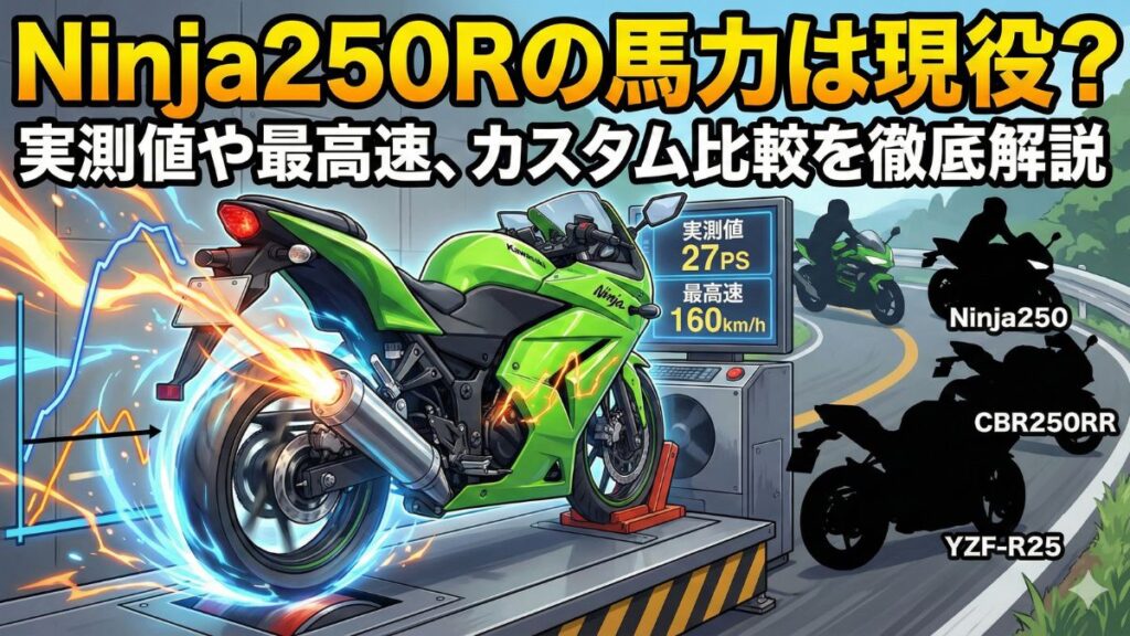 Ninja250Rの馬力スペック紹介！最高速や加速性能を徹底リサーチ