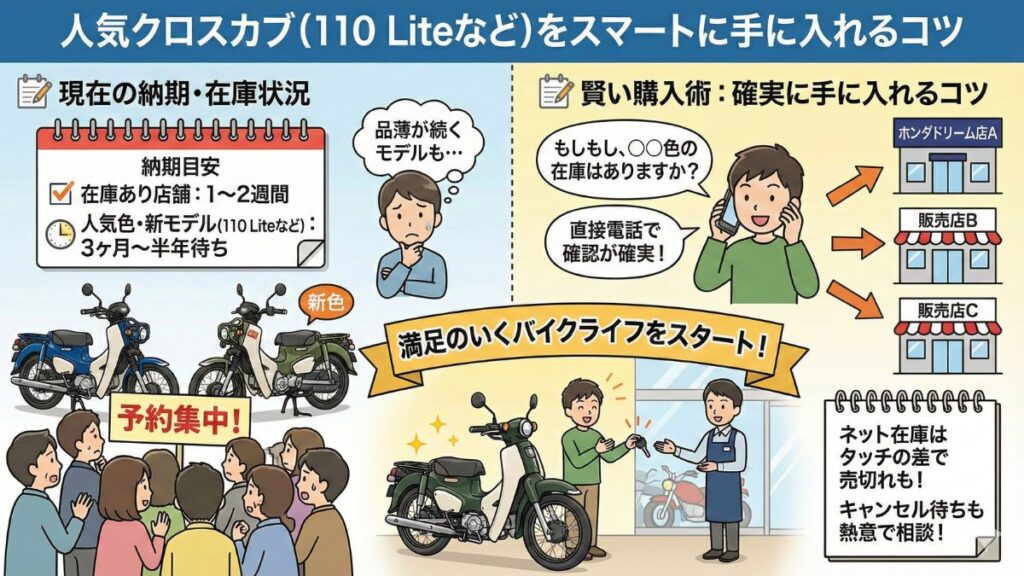 クロスカブの125の新車に近いモデルの賢い購入術