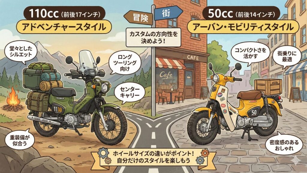 クロスカブのカスタムをおしゃれに決める基本スタイル