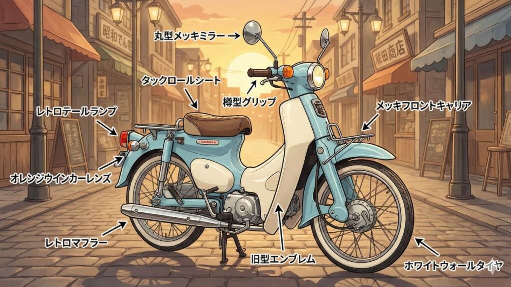 レトロでヴィンテージ感のあるおしゃれな外装