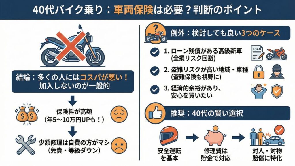 40代に車両保険は必要かの判断ポイント