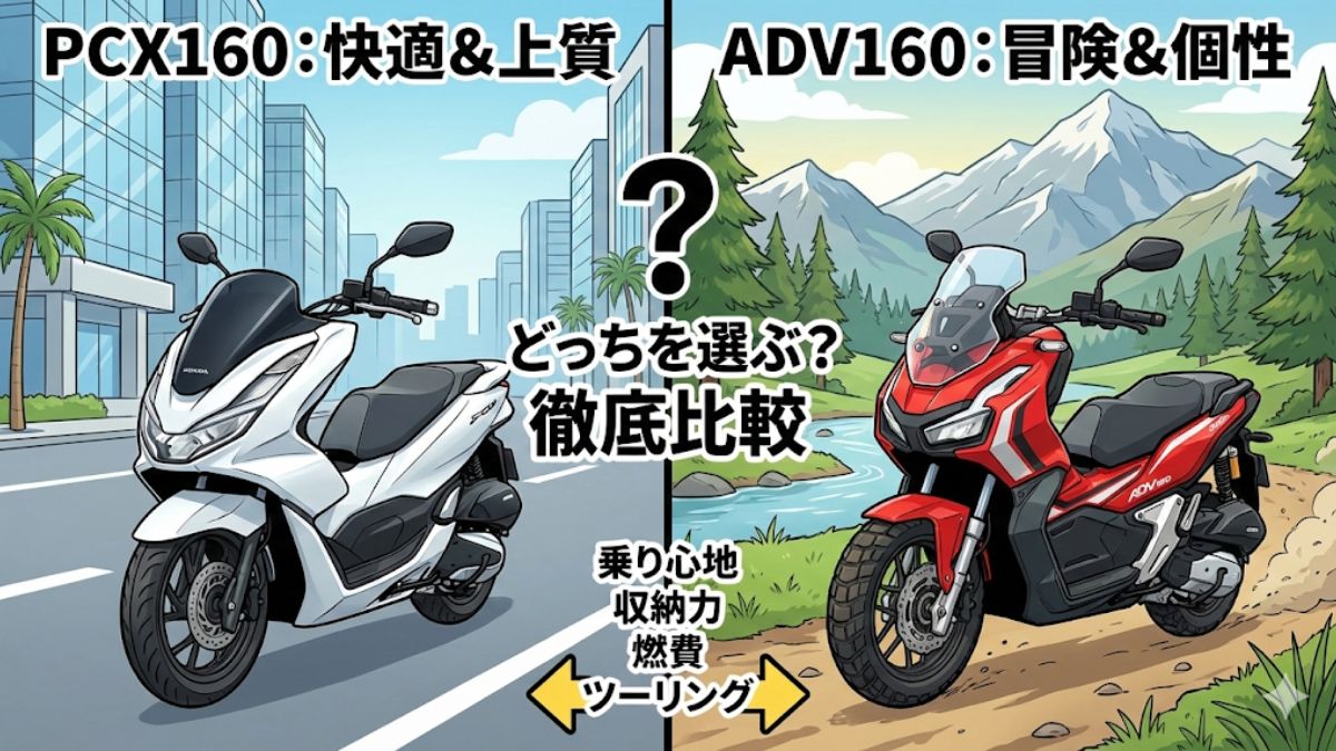 PCX160とADV160を徹底比較！違いと選び方のポイントを解説