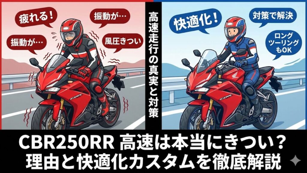 CBR250RRは高速がきついの？その理由と快適化のコツ