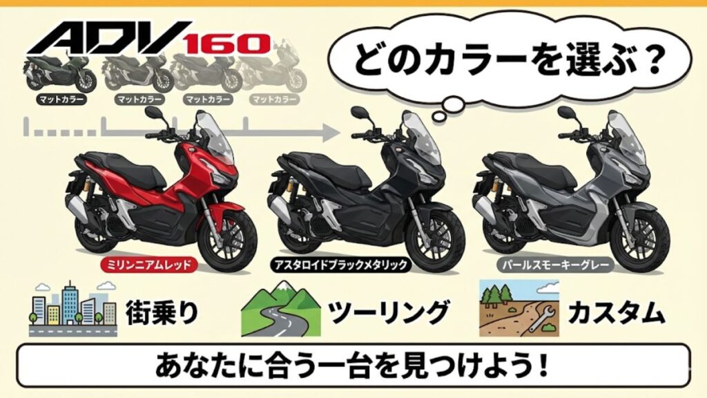 ADV160の人気カラーは？歴代モデルから最新色まで解説