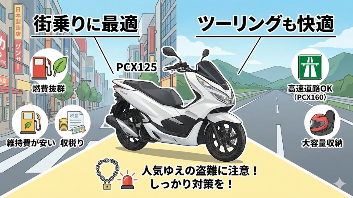 PCXが人気の理由を徹底検証！125と160の違いと選び方