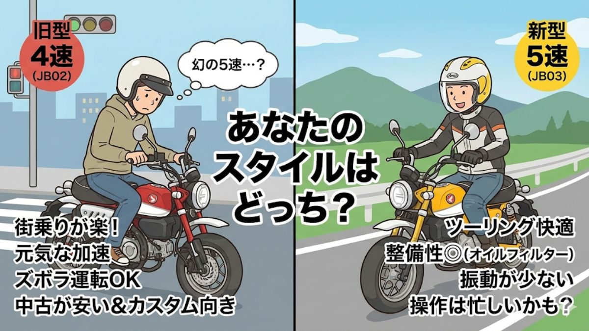 モンキー125の5速はいらない？4速の魅力と新型選びの正解