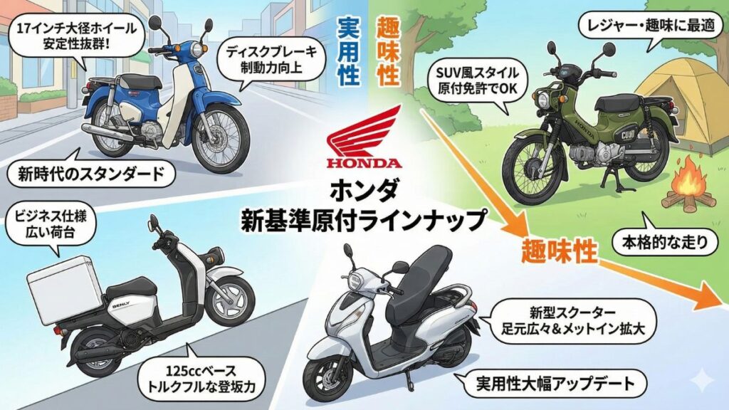 新基準原付のホンダおすすめ車種リスト