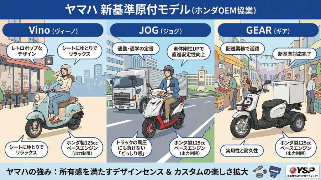 新基準原付のヤマハが販売する人気モデル