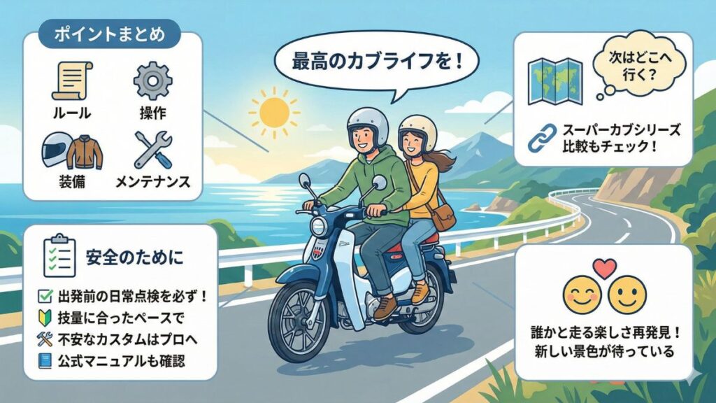 スーパーカブ C125で二人乗りに関するまとめ