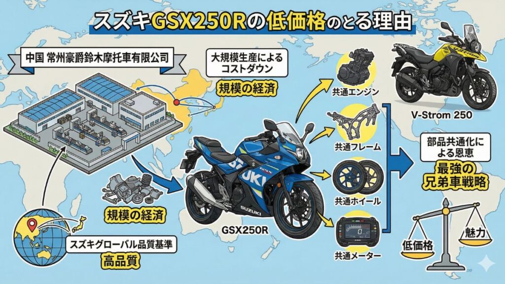 GSX250Rの安い理由と市場での魅力的な立ち位置