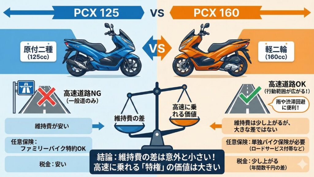 125ccモデルとの違いや軽二輪の維持費を解説