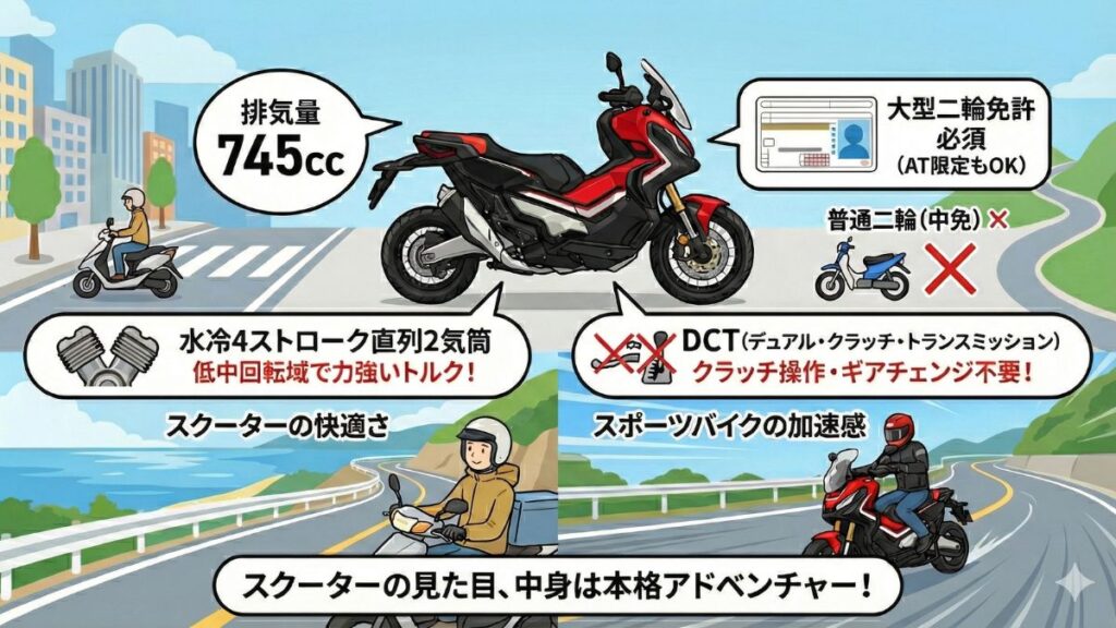 X-ADVの排気量や中古相場は？大型免許の要否と選び方を解説
