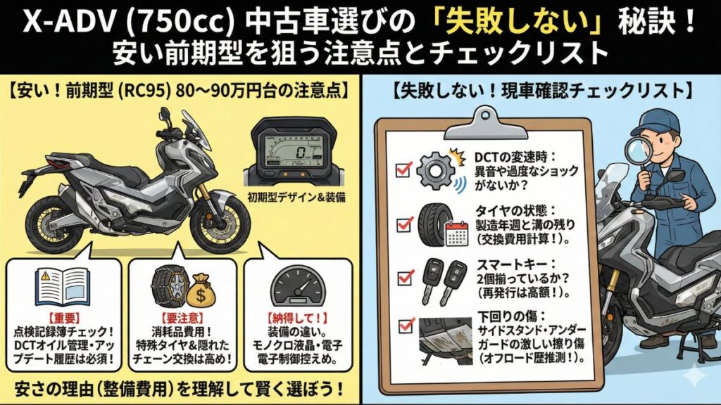 X-ADVの排気量に見合う中古選びの秘訣