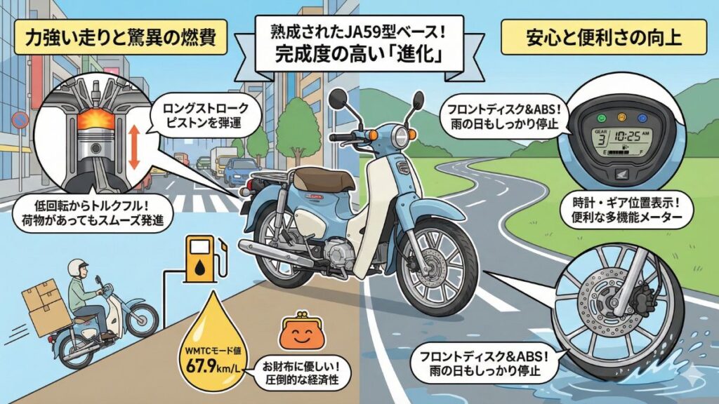 新型スーパーカブ 110 (2025)の主な変更点と最新スペック