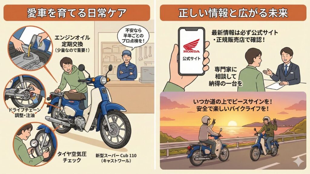 長く愛用するためのメンテナンスと公式情報の確認
