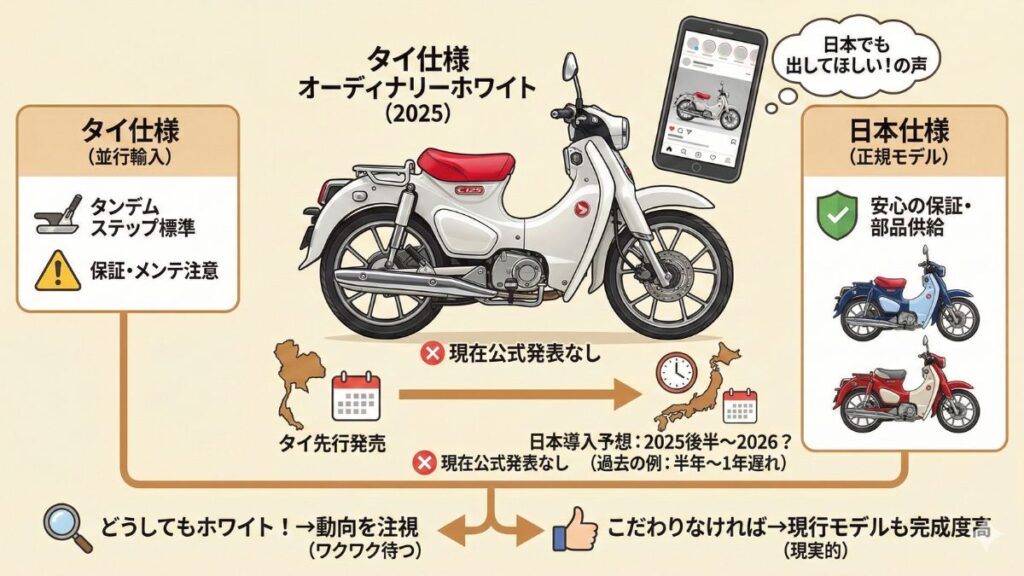 タイ仕様の新型ホワイトの日本発売予想