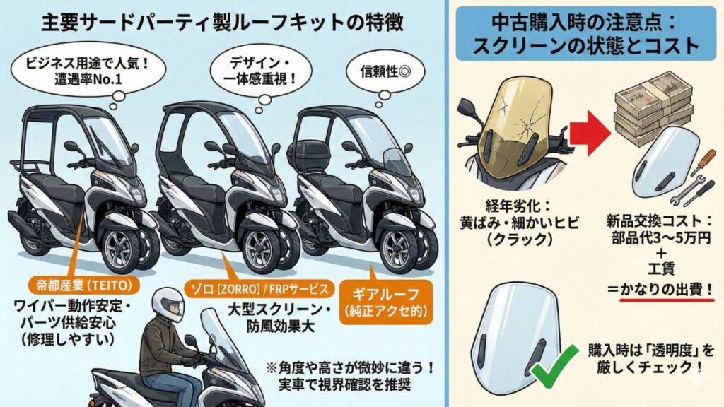 帝都産業やゾロなど主要ルーフキットの比較