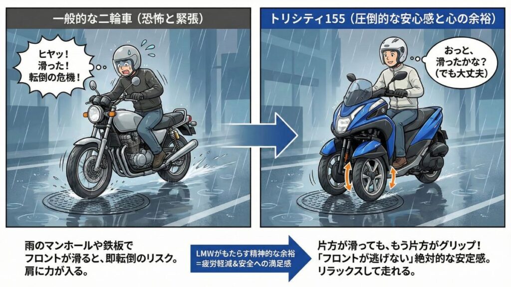 トリシティ155の後悔を満足へ変える走行メリット