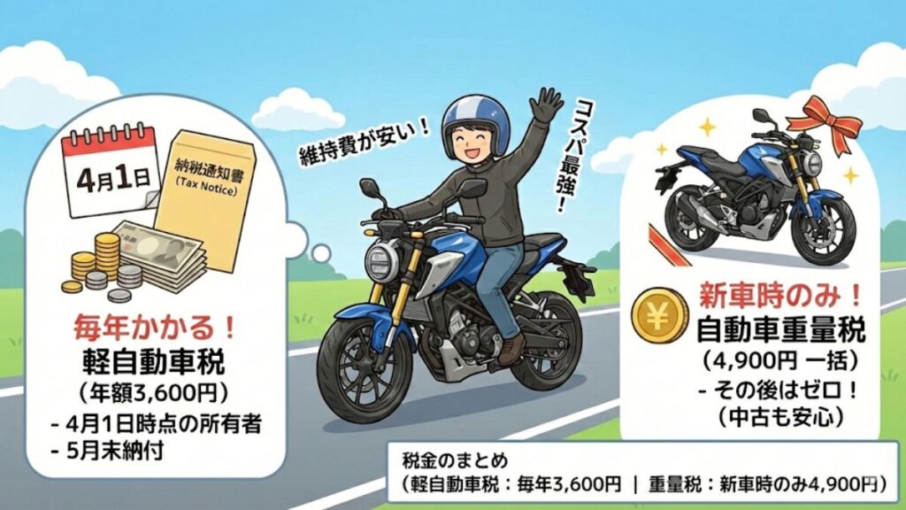 250ccバイクの税金と維持費の基礎知識