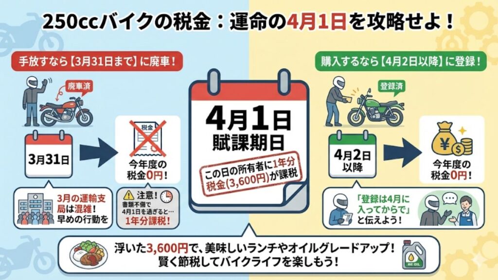 250ccバイクの税金に関する手続きの注意点