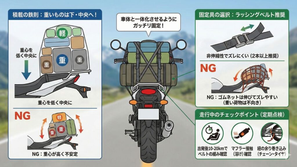 荷崩れを防止する正しい固定方法と積載のコツ