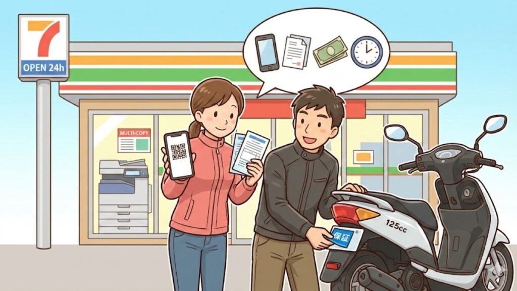 バイクの自賠責保険をコンビニで！必要なものや手続きを徹底解説