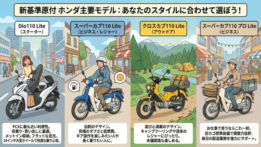 ホンダライトシリーズのラインナップと性能