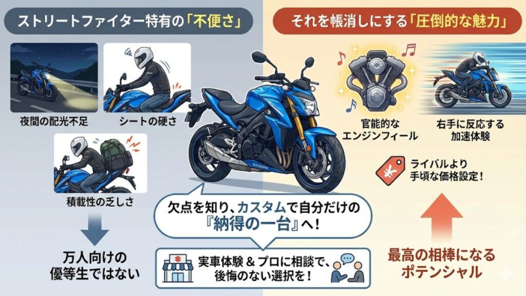 GSX-S1000の最高速や欠点を知り納得の1台へ