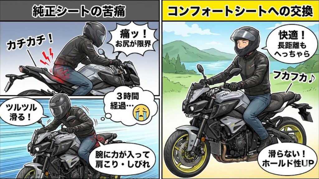 純正シートの品質が乗り心地に与える影響