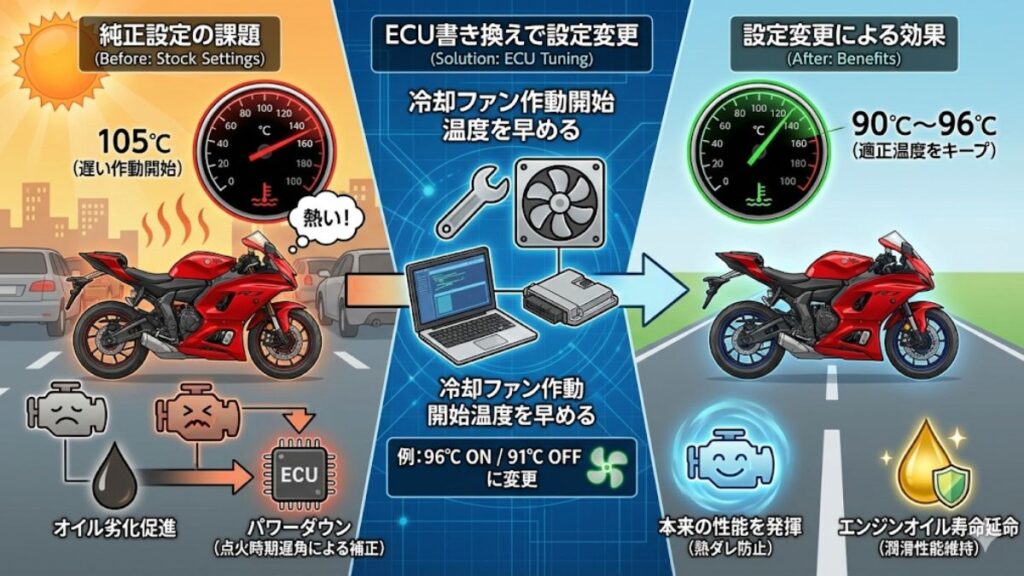 冷却ファンの設定変更で得られる熱対策の効果