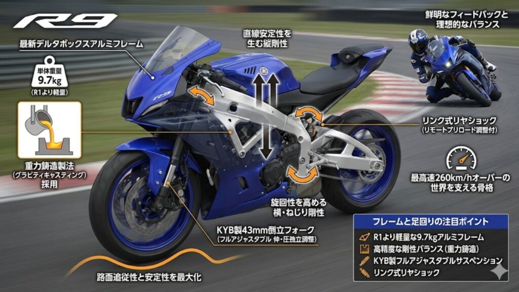 デルタボックスフレームが支える剛性