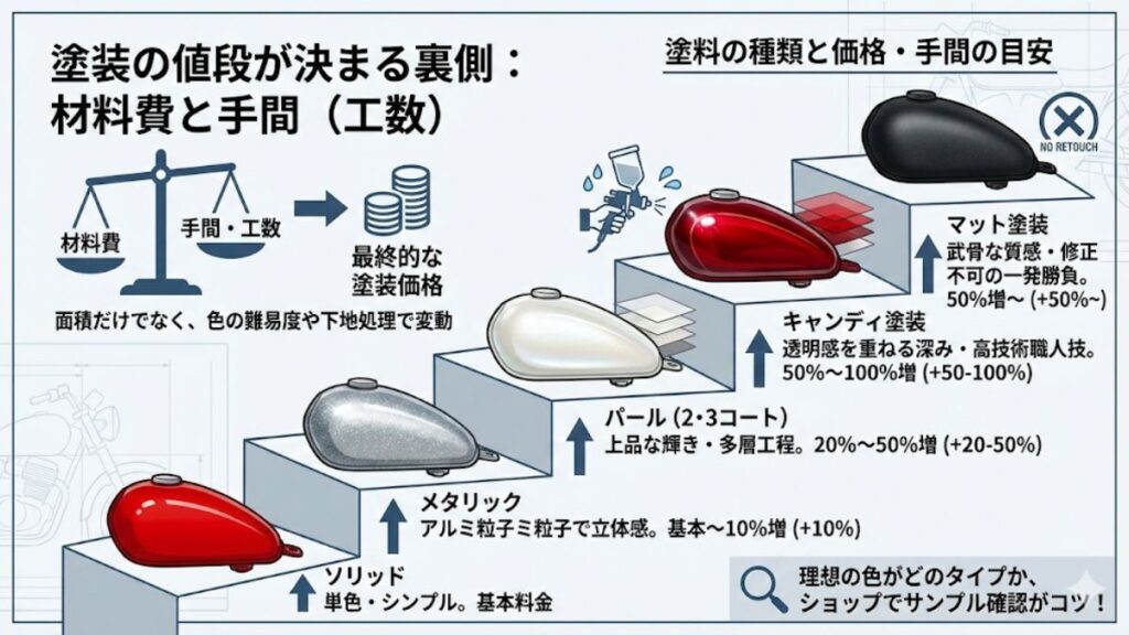 バイクの塗装の値段を左右する技術的要因と依頼のコツ