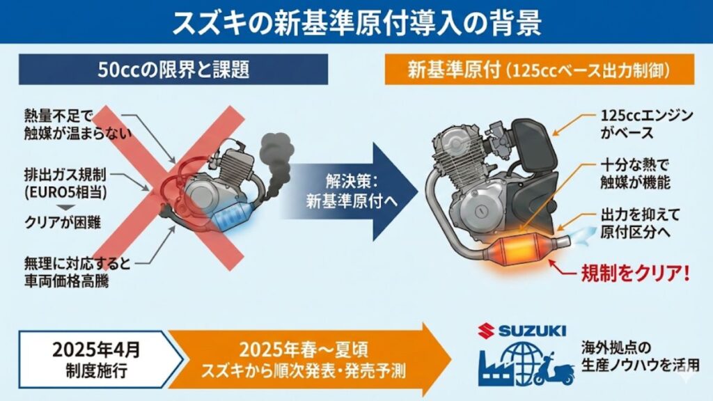 スズキから導入される新基準原付の背景と制度の概要