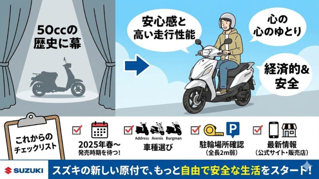まとめ：新基準原付のスズキで始まる新しいバイク生活