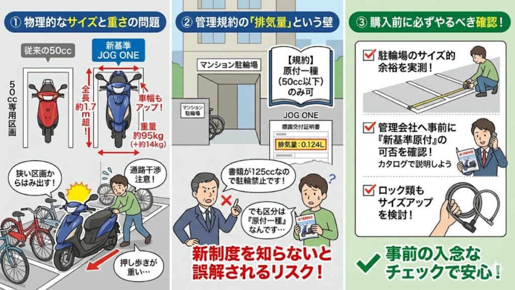 駐輪場のサイズ問題と購入前に確認すべき注意点