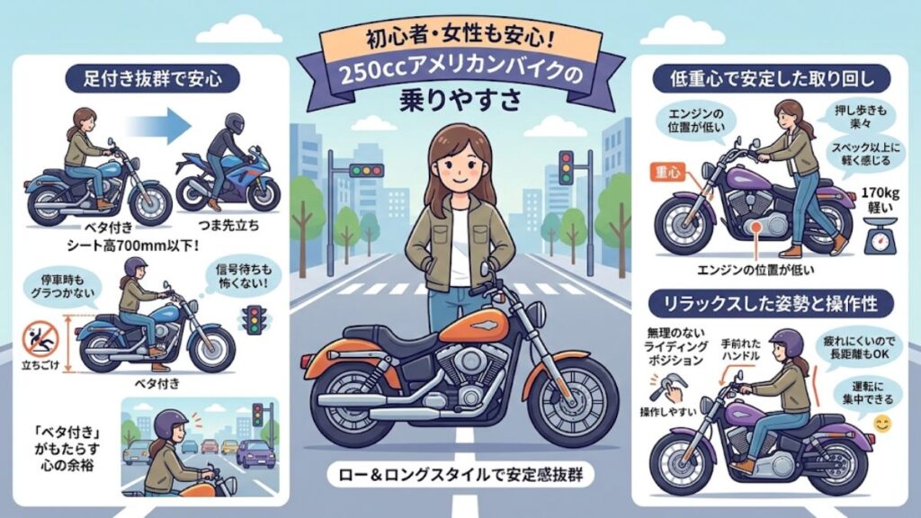 250ccアメリカンバイクの魅力と購入のメリット
