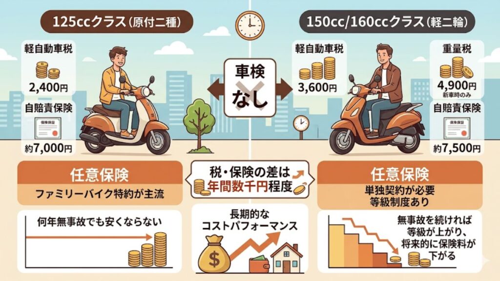 ファミリーバイク特約対象外でも納得の維持費