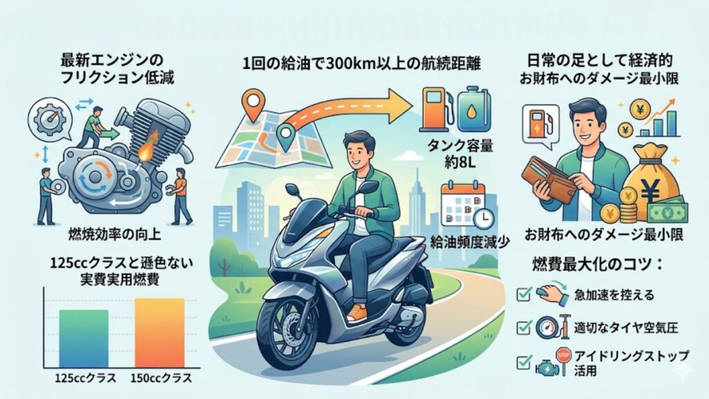 燃費性能に優れた最新エンジンの経済性