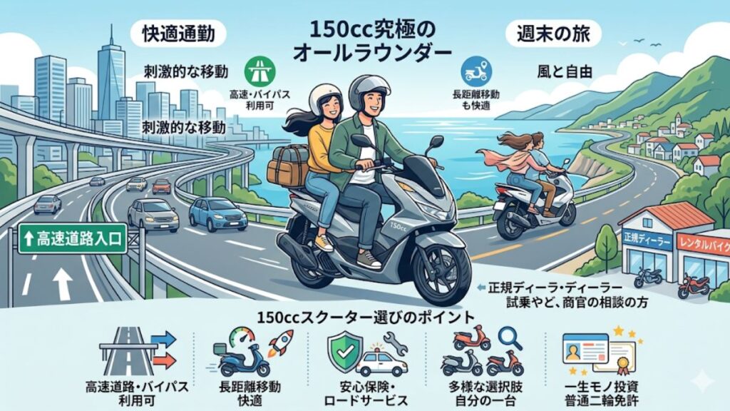 理想の生活を実現する150ccのスクーター選び