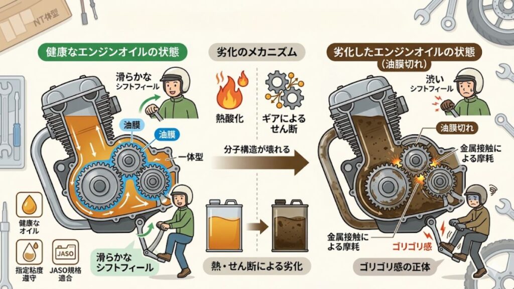 バイクのギアが入りにくいと感じる主な原因